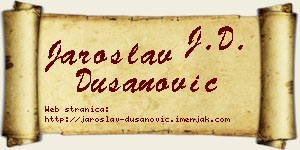 Jaroslav Dušanović vizit kartica